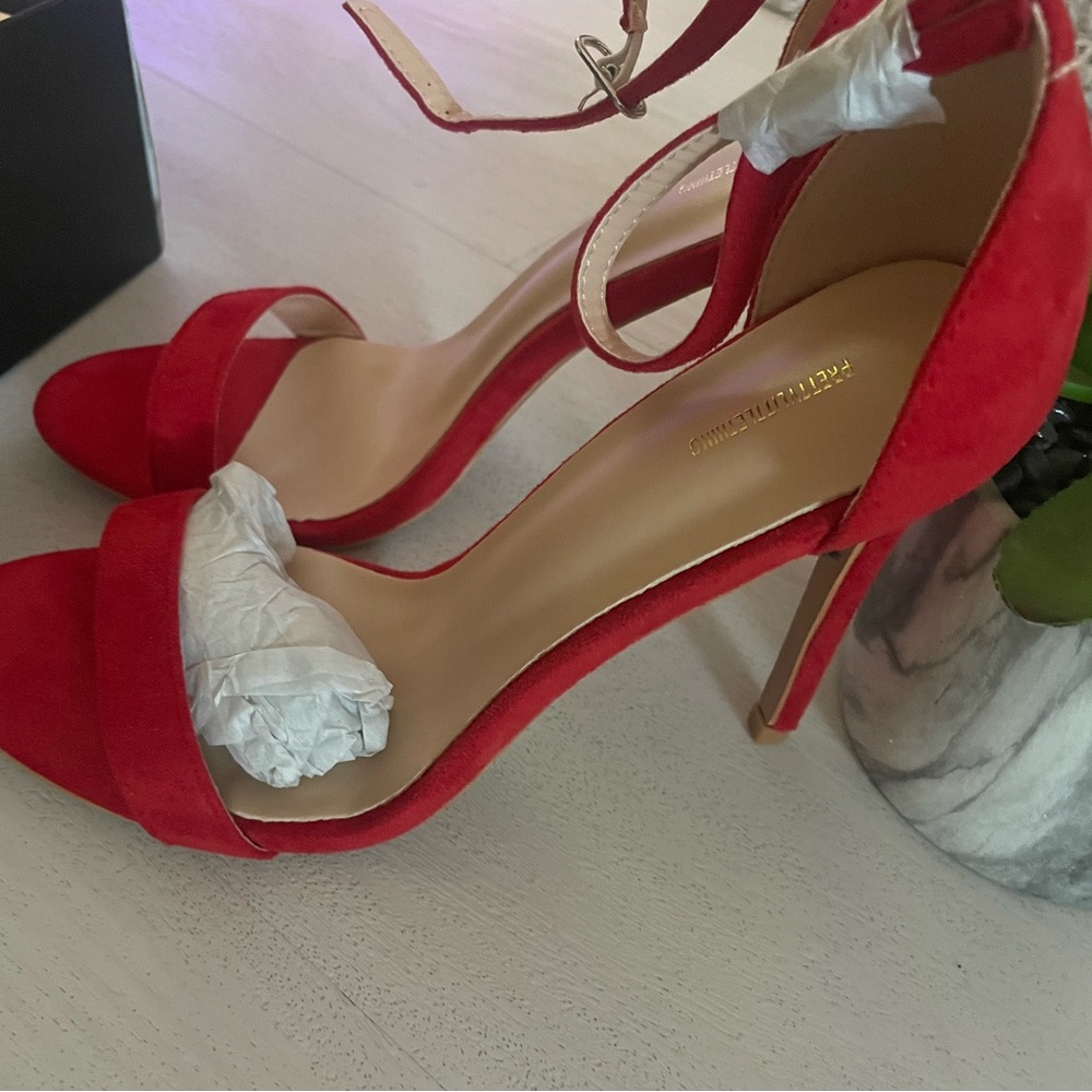Red High Heel Sandals - Picture 4 of 9